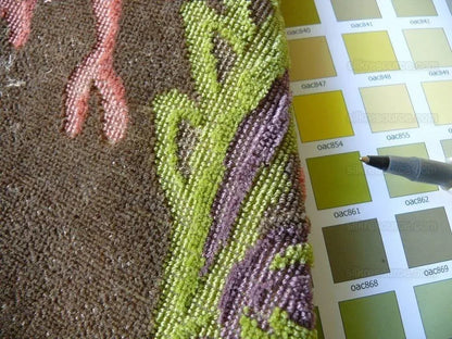 Clarence House Pesce Tropicale  Fish Ocean Brown Cut Linen Velve