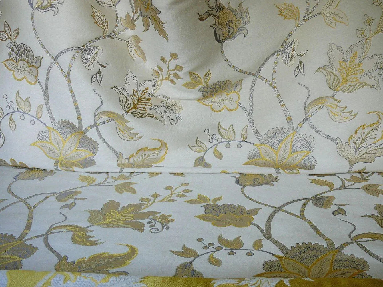 DESIGNER SILK & LINEN GRANDE SPECTACULAR BLUE WHITE GOLD TREE