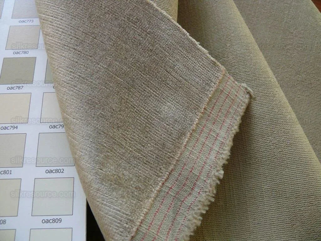 3.6y Robert Allen Silky Velvet Fawn Beige White MSRP USD 98/Y