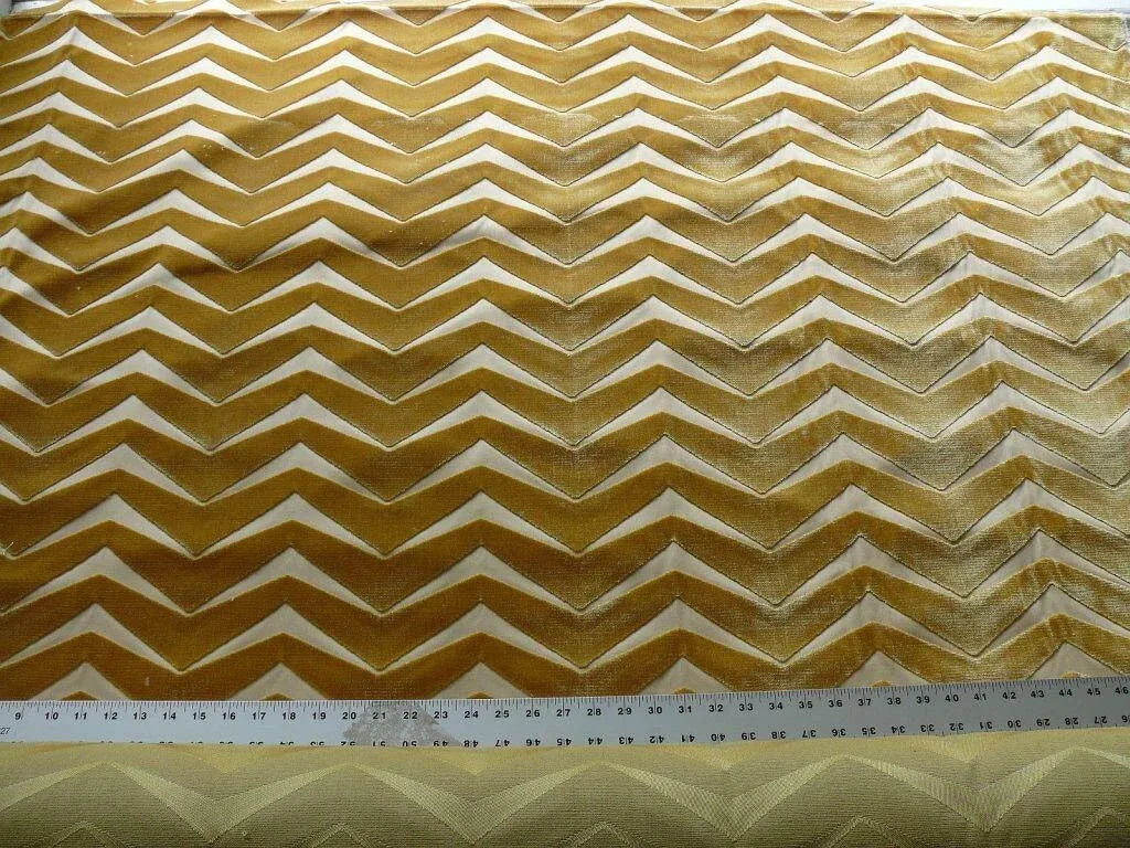 CLARENCE HOUSE GOLDENROD VESUVIUS SILK VELVET BTY MSRP$300+