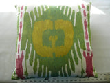 SCALAMANDRE LINEN BLEND PRINT PILLOW 18"X18" MSRP $400+
