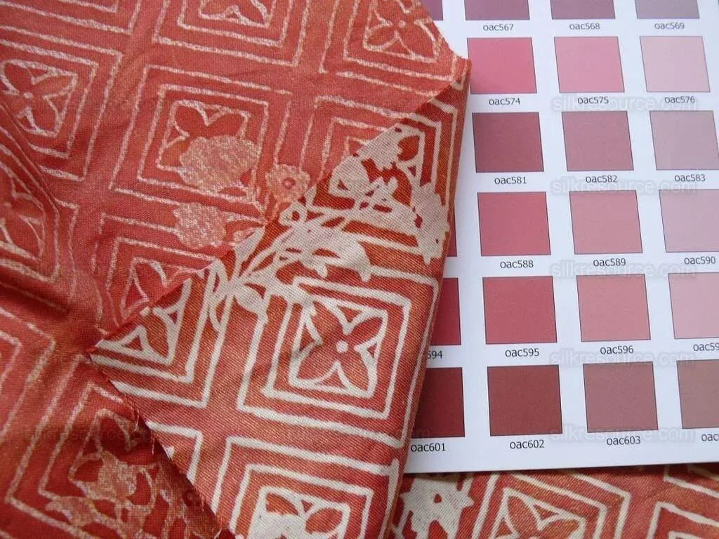 Fortuny Authentic Jupon Bouquet In Bittersweet Coral Red A