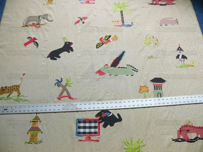 Clarence House Jungle Book Applique Embroidery Panther Elephant MSRP USD 300+/Y