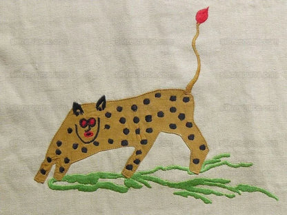 Clarence House Jungle Book Applique Embroidery Panther Elephant MSRP USD 300+/Y