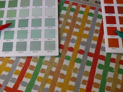 Brunschwig &amp; Fils Party Plaid Cotton Print Colorful Crayon! Bty