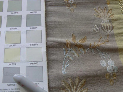 1.4y Scalamandre French Lace Flower Lampas Pink Blue Green#18 MSRP USD 600+Y