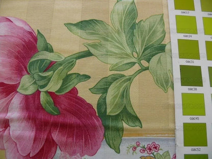 Gorgeous Chinoiserie Peony Print Cotton Satin Porcelain Ginger Jar