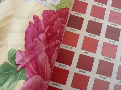 Gorgeous Chinoiserie Peony Print Cotton Satin Porcelain Ginger Jar