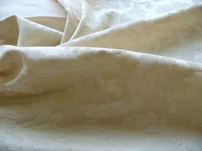 Clarence House Florent Italian Cotton Damask Pomegranate Ivory White MSRP USD 220/Y