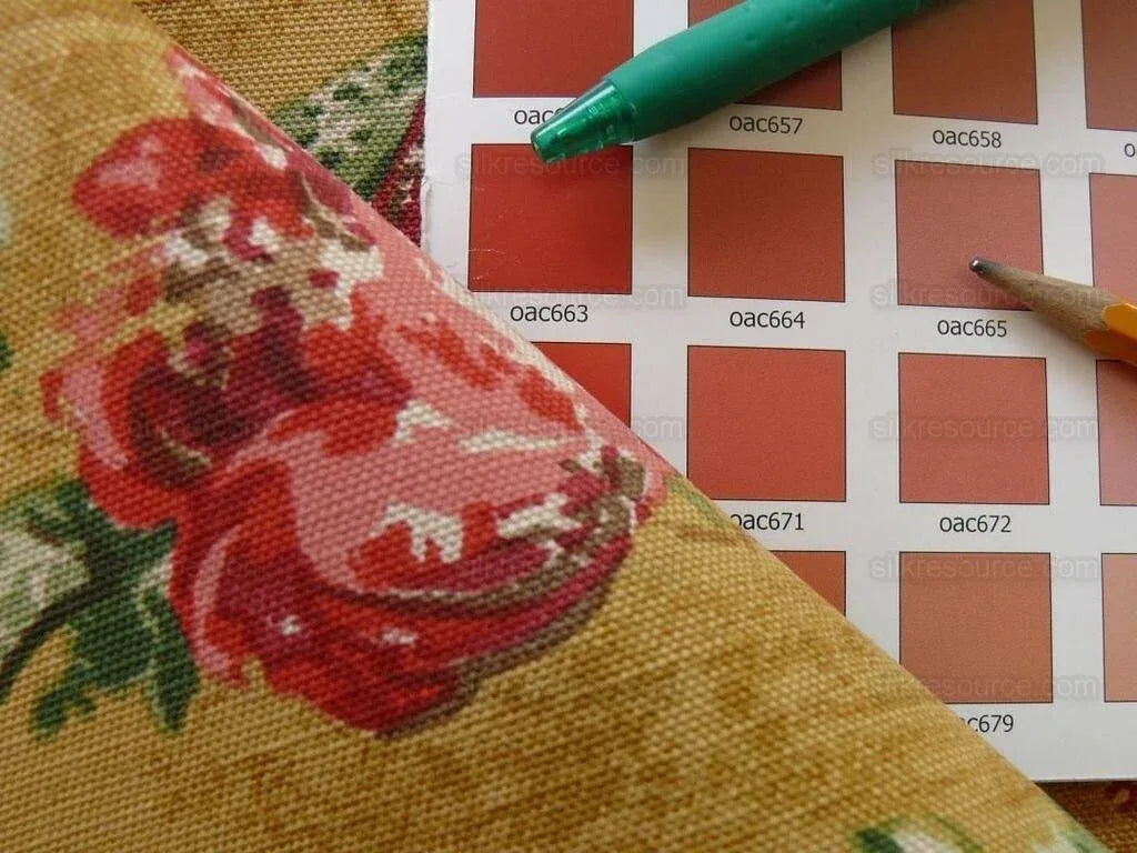 By Yard Scalamandre Dunraven Bird Of Paradise Hand Print Union Cloth Gold Mustard Pink Red Green MSRP USD 442/Y