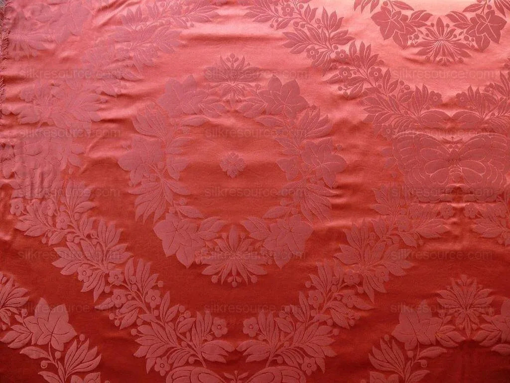 Scalamandre Josephine 100% Silk Damask Classic Laurel Wreath Butterfly Neoclassical