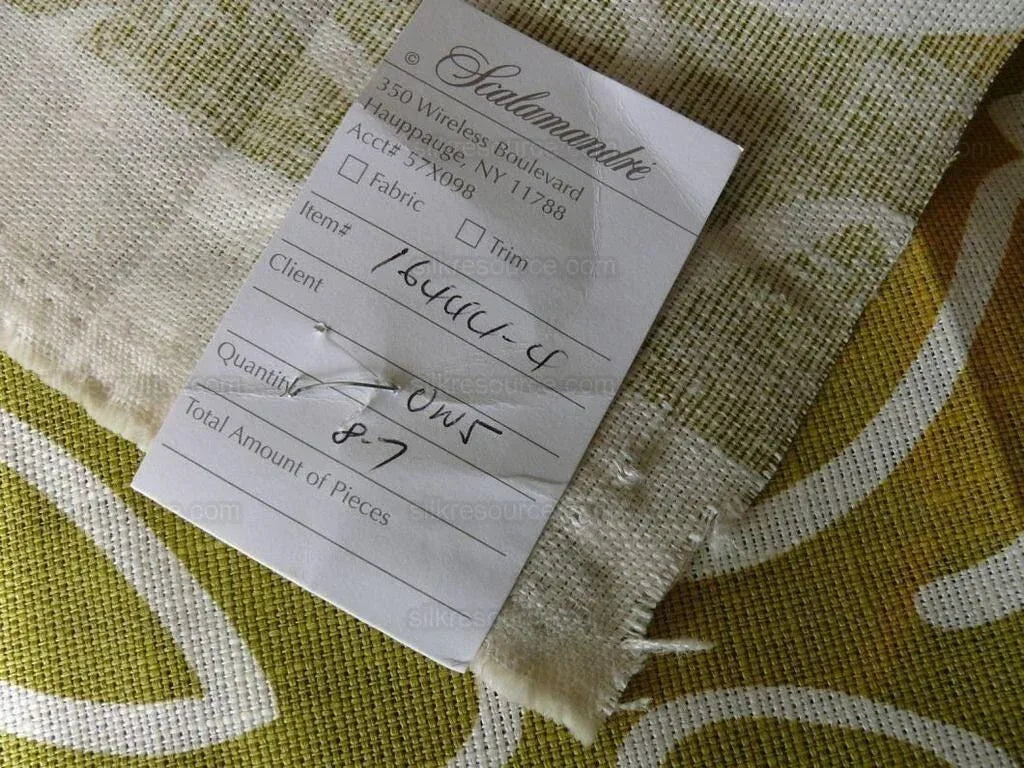 Scalamandre Yang Linen Print Green White Beige Matisse Style Drawing MSRP USD 225/y