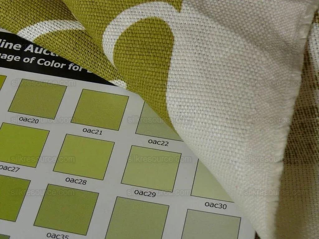 Scalamandre Yang Linen Print Green White Beige Matisse Style Drawing MSRP USD 225/y