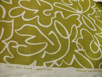 Scalamandre Yang Linen Print Green White Beige Matisse Style Drawing MSRP USD 225/y