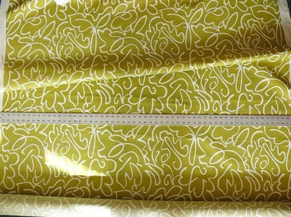 Scalamandre Yang Linen Print Green White Beige Matisse Style Drawing MSRP USD 225/y