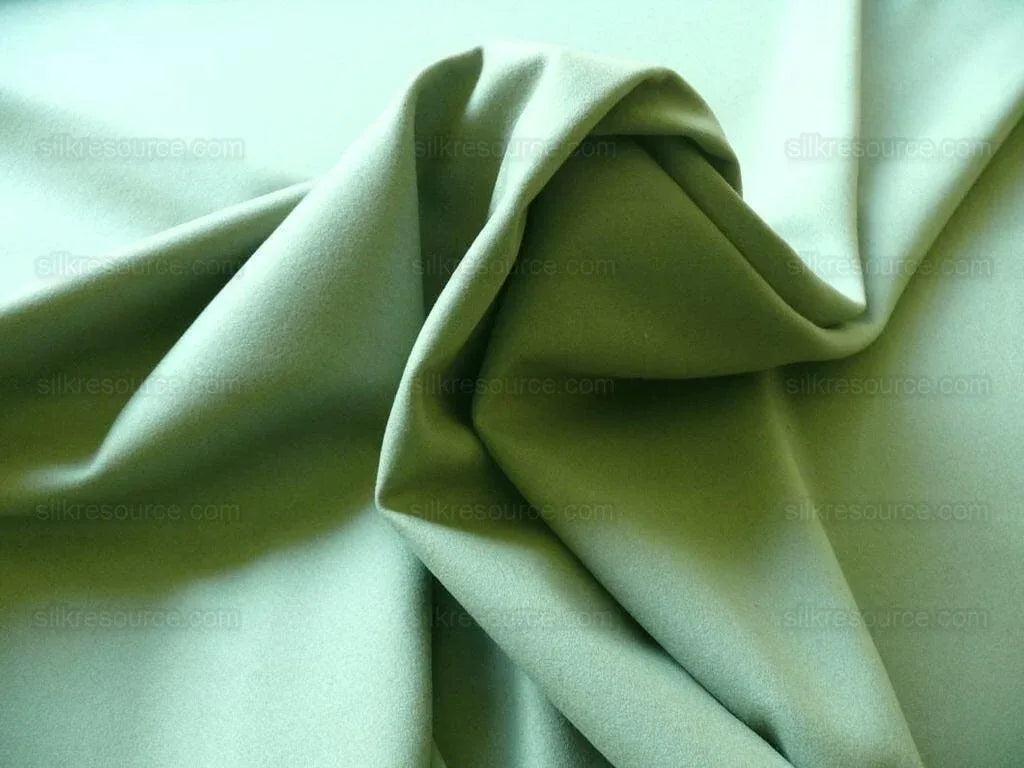 Brunschwig &amp; Fils Constable Flannel Wool Satin Fern Green Heavy MSRP USD 200+