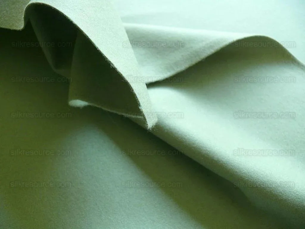 Brunschwig &amp; Fils Constable Flannel Wool Satin Fern Green Heavy MSRP USD 200+