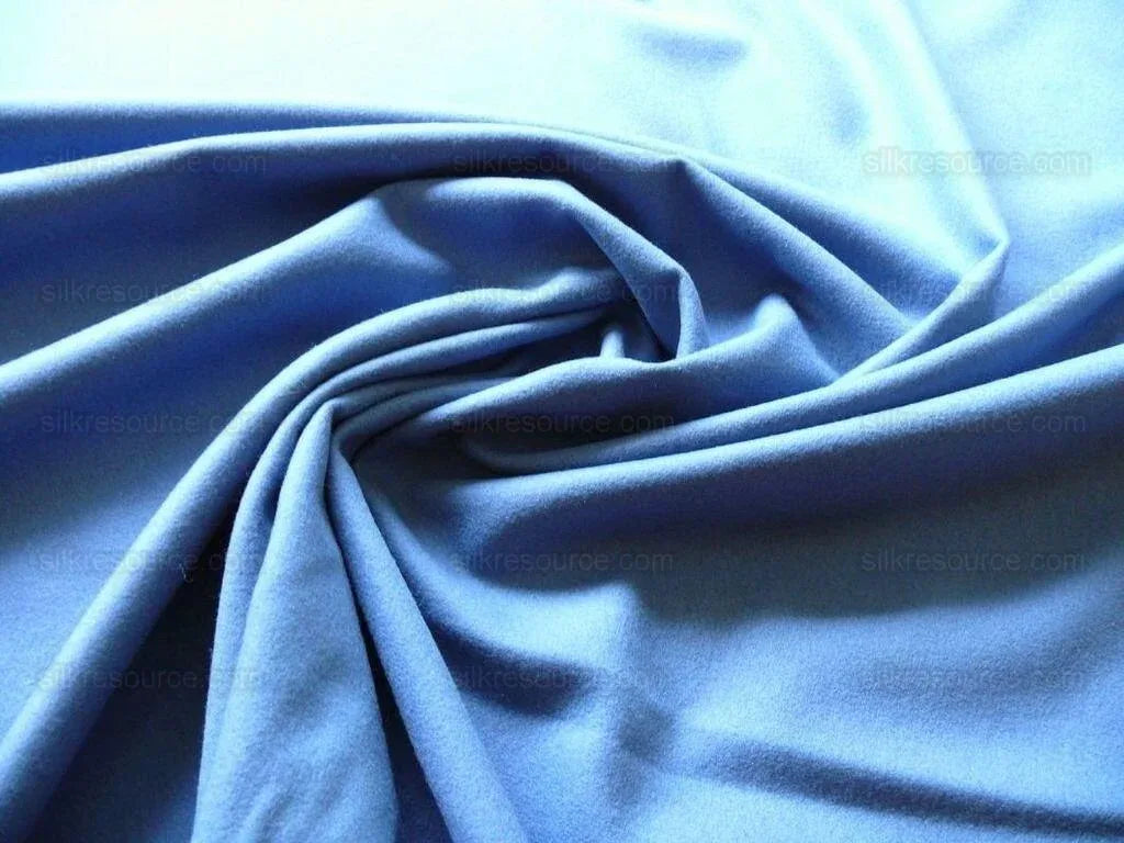 Brunschwig &amp; Fils Constable Flannel Wool Satin Slate Blue Heavy MSRP USD 200+/y