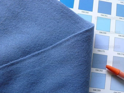 Brunschwig &amp; Fils Constable Flannel Wool Satin Slate Blue Heavy MSRP USD 200+/y