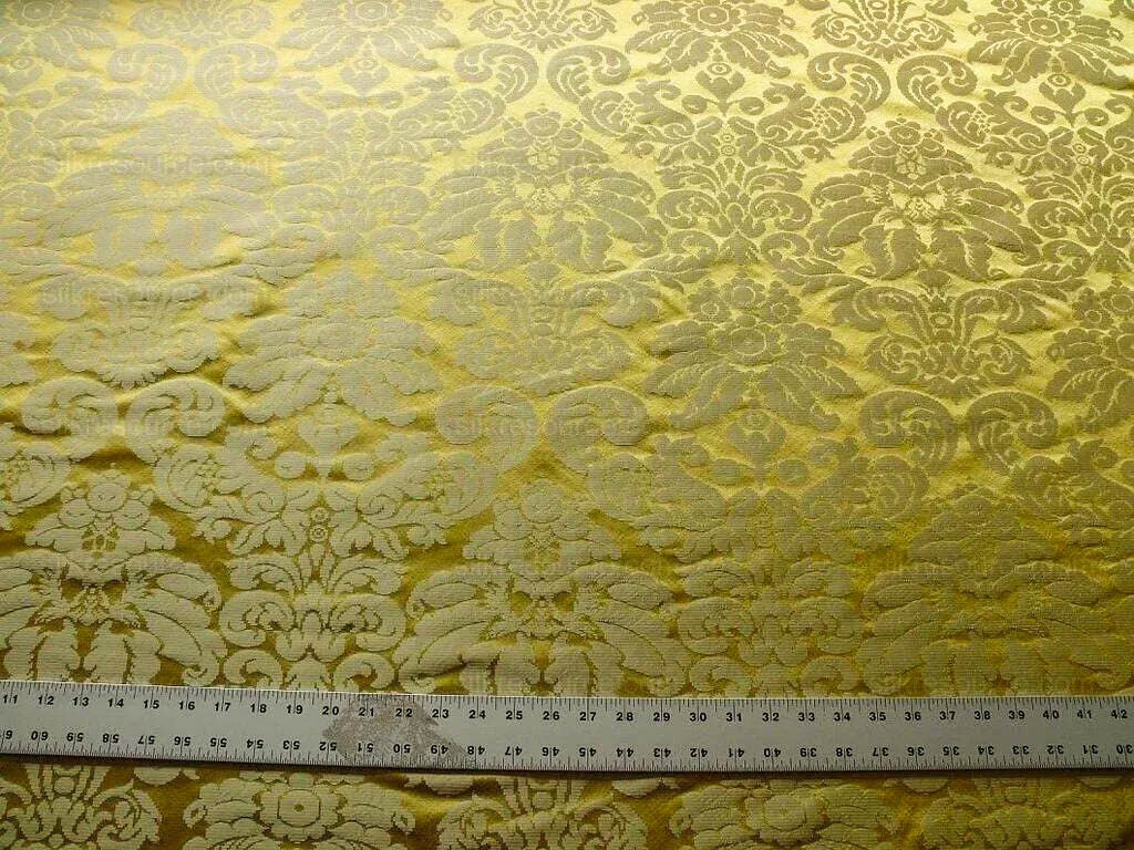 Scalamandre Lucia Gaufre Damask Gold 100% silk Damask Waffle Damask from Italy MSRP USD 538/Y