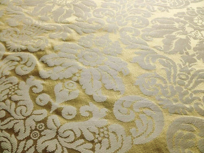 Scalamandre Lucia Gaufre Damask Gold 100% silk Damask Waffle Damask from Italy MSRP USD 538/Y