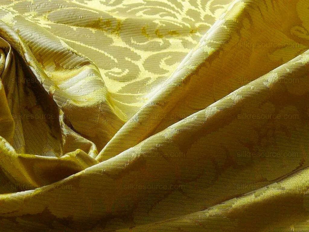 Scalamandre Lucia Gaufre Damask Gold 100% silk Damask Waffle Damask from Italy MSRP USD 538/Y