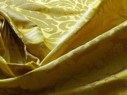 Scalamandre Lucia Gaufre Damask Gold 100% silk Damask Waffle Damask from Italy MSRP USD 538/Y