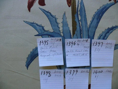 Brunschwig &amp; Fils Motril Tropical Floral Succulent Cotton Print Red Blue Fr Spain Gaston Y. Daniela