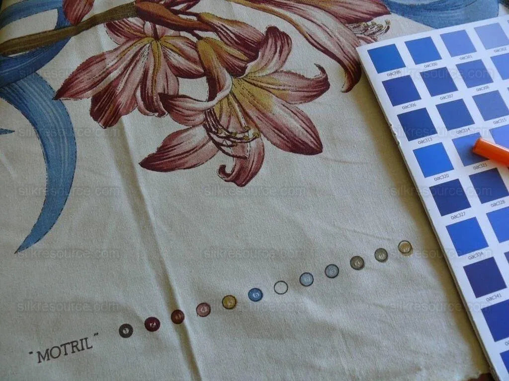 Brunschwig &amp; Fils Motril Tropical Floral Succulent Cotton Print Red Blue Fr Spain Gaston Y. Daniela