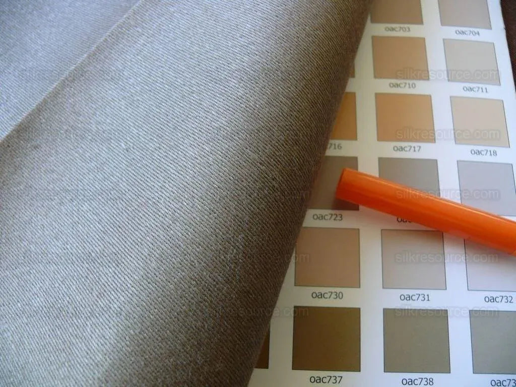 Brunschwig & Fils Monteverde 100% Linen Satin Grandure! Moss Bark Silver #1404