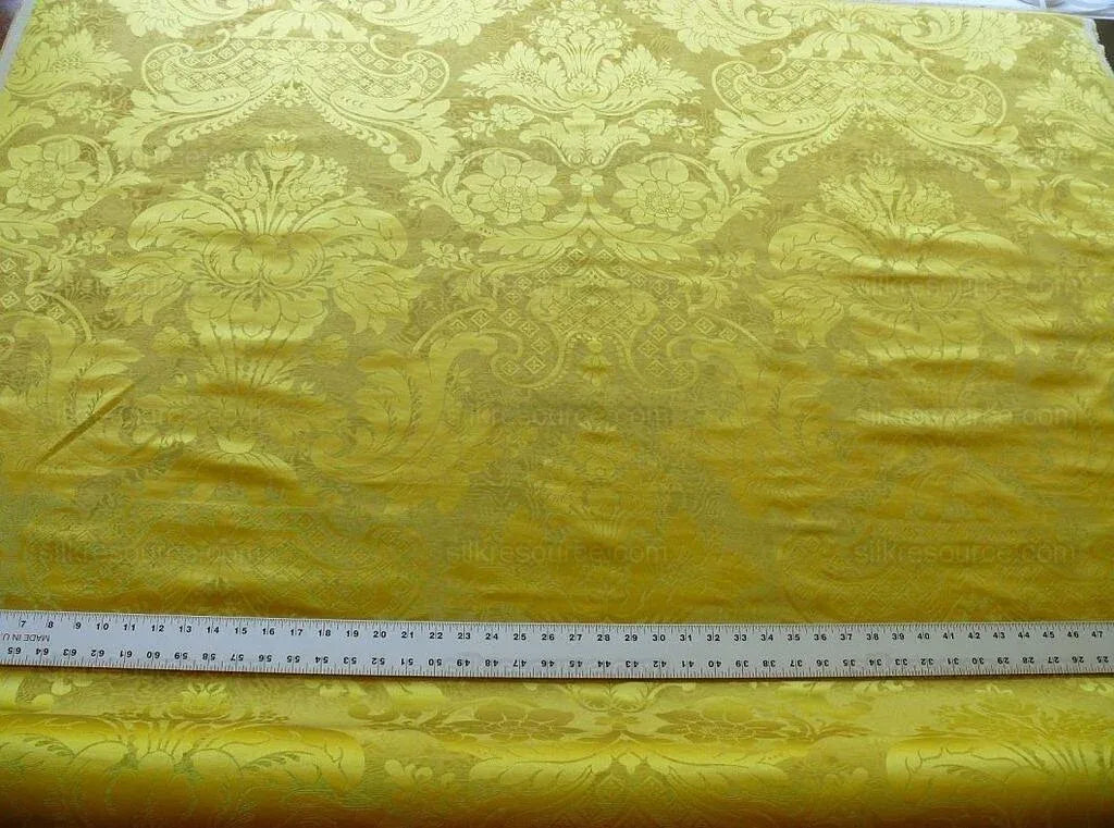 Scalamandre Silk &amp; Linen Renaissance Damask Lotus Rose Gilded Gold Glamour!