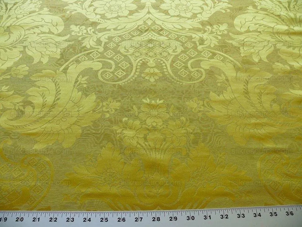 Scalamandre Silk &amp; Linen Renaissance Damask Lotus Rose Gilded Gold Glamour!