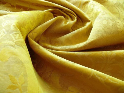 1.2Y Scalamandre Silk &amp; Linen Renaissance Damask Lotus Rose Gilded Gold Glamour! Minor Defect