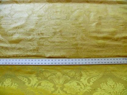 Scalamandre Silk &amp; Linen Renaissance Damask Lotus Rose Gilded Gold Glamour!