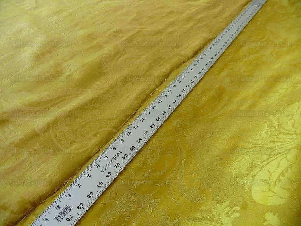 1.2Y Scalamandre Silk &amp; Linen Renaissance Damask Lotus Rose Gilded Gold Glamour! Minor Defect