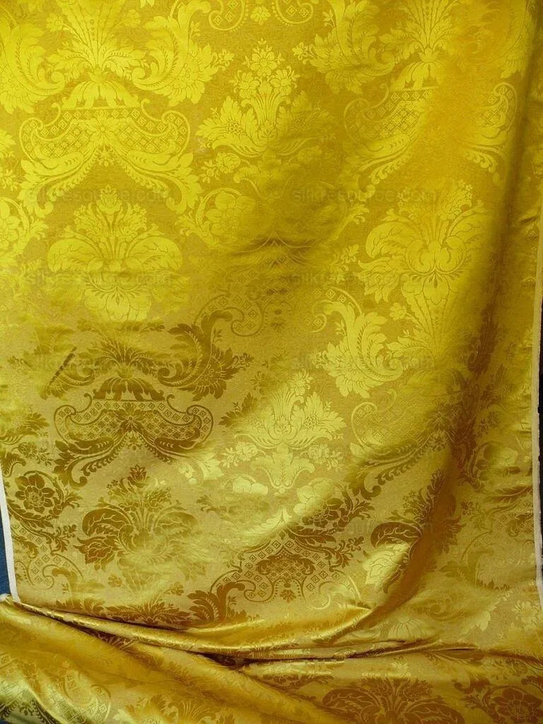 Scalamandre Silk &amp; Linen Renaissance Damask Lotus Rose Gilded Gold Glamour!