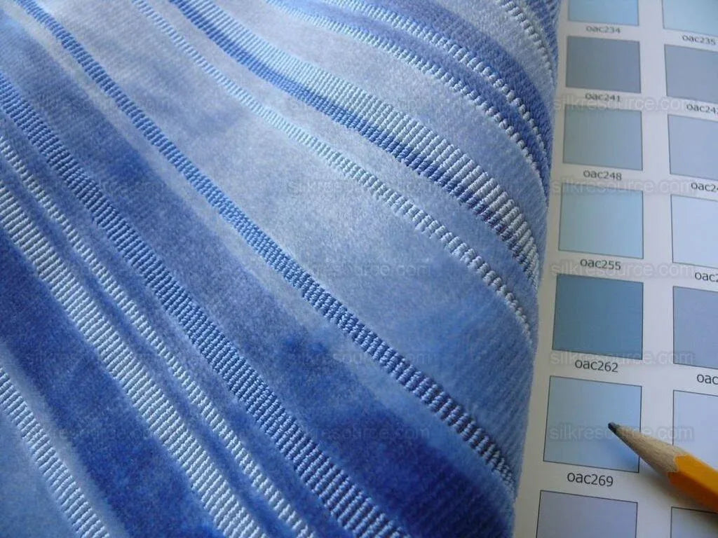 Brunschwig &amp; Fils Lavinia Silk Velvet Canton Blue MSRP USD 426/y