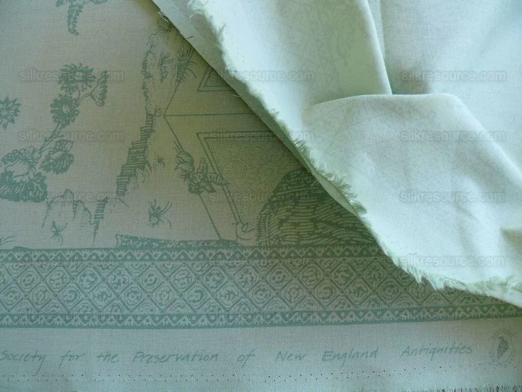 Brunschwig &amp; Fils Cathay Toile Cotton Chinoiserie Jade Flower Light Green