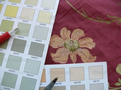 Stroheim & Romann Petit Jardin" Rouge Lace Flower Garland Burgun