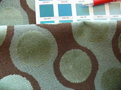 Clarence House Bridget Cut Velvet Deep Turquoise Blue MSRP USD 510/Y