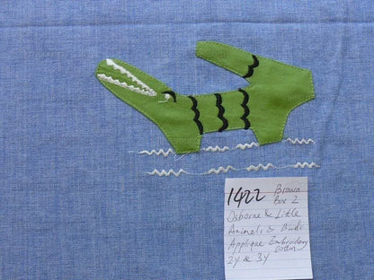 Osborne &amp; Little Safari Animals Birds Applique Embroidery 5y