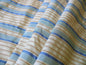 SCALAMANDRE MANCHESTER STRIPE 100% SILK BLUE WHITE RUST 10.75YD
