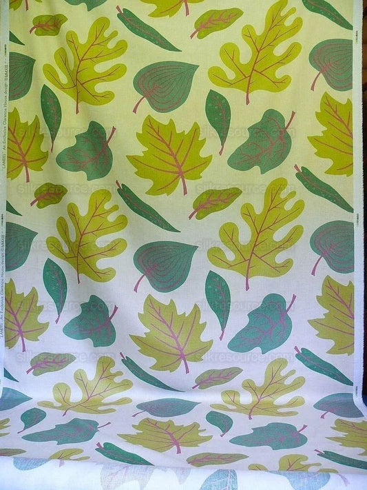Clarence House Landis Linen Foliage Print Pink Green Tan Chartreuse Elm Maple Oak MSRP USD 190/y