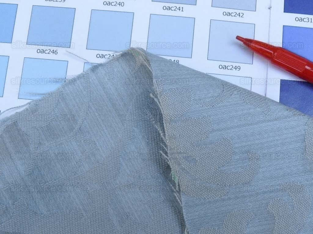 Clarence House Florent Damask Blue Italian Linen Damask Pomegranate Tulip MSRP USD 220/y