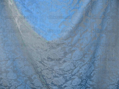 Clarence House Florent Damask Blue Italian Linen Damask Pomegranate Tulip MSRP USD 220/y