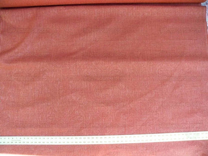 Clarence House Ghent Tea Rose Red 100% Linen Textured Subtle Damask Best Belgium Linen MSRP USD 152/Y