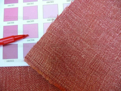 Clarence House Ghent Tea Rose Red 100% Linen Textured Subtle Damask Best Belgium Linen MSRP USD 152/Y