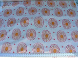 BTY CLARENCE HOUSE MARISOL LINEN PINK MID-CENTURY SUNFLOWER#1459