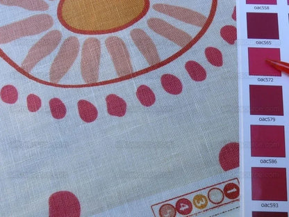 Bty Clarence House Marisol Linen Pink Mid-century Sunflower#1459