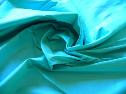 ROBERT ALLEN 100% SILK DUPIONI BRITE ROBIN'S EGG BLUE AQUA 54"W